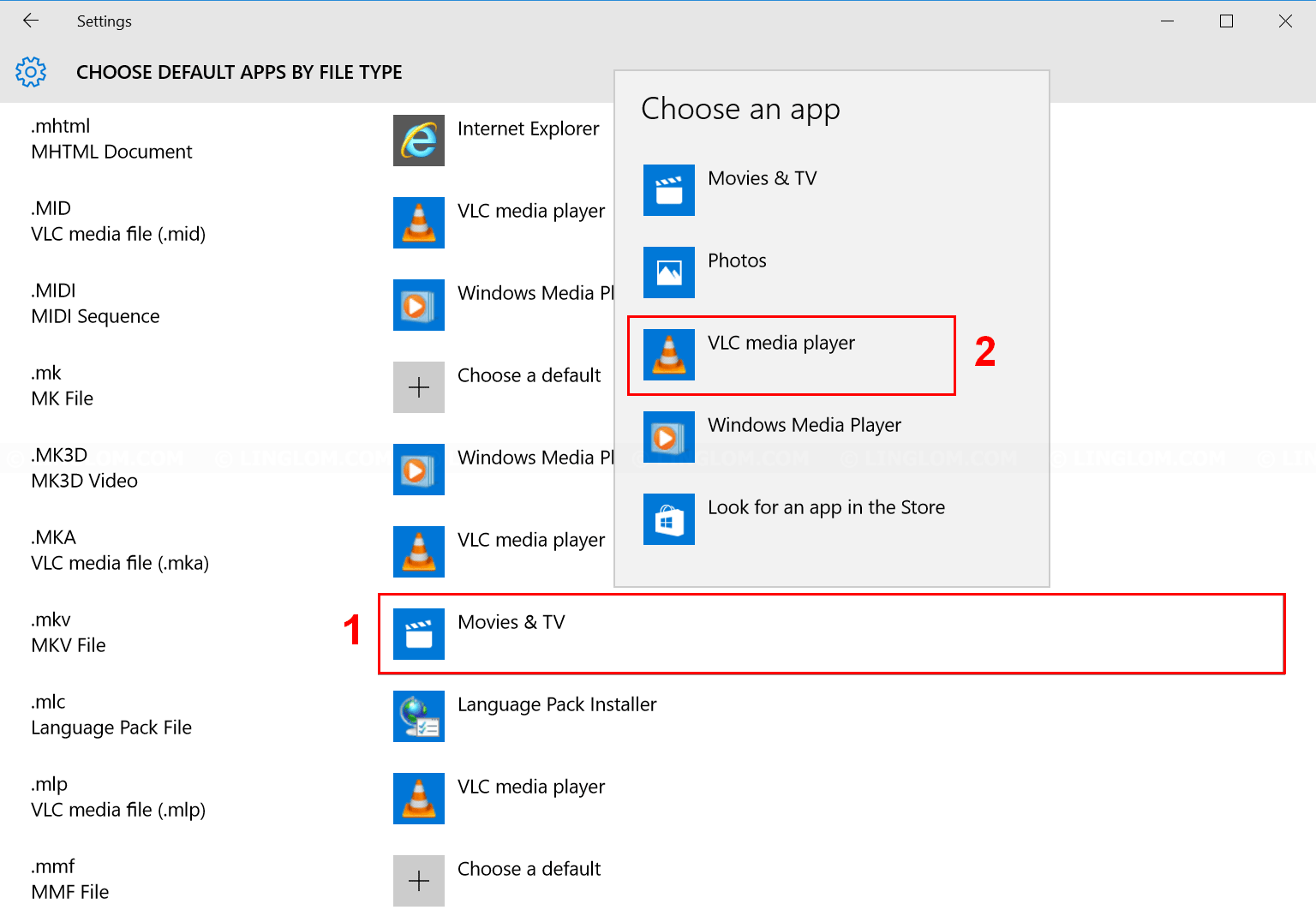 vlc app windows 10 remove video from library
