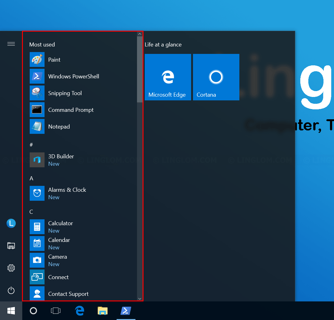 Remove built-in apps in Windows 10 - Linglom.com
